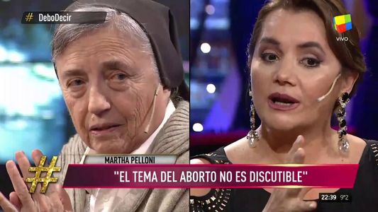 Aborto legal: Martha Pelloni y Nancy Pazos protagonizaron un debate intenso en Debo Decir