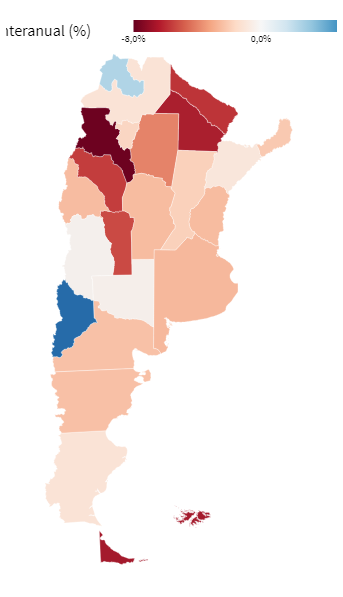 Mapa del empleo: solo dos provincias generaron trabajo privado en 2018
