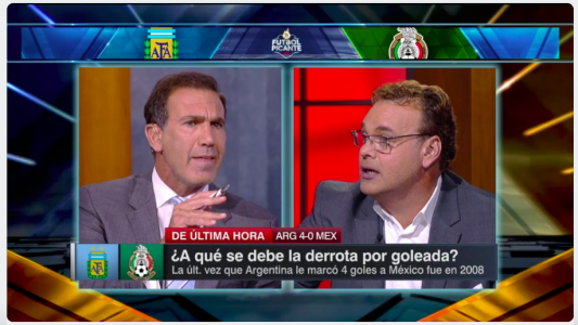 La violenta pelea en vivo en ESPN entre dos periodistas mexicanos luego de la derrota contra Argentina