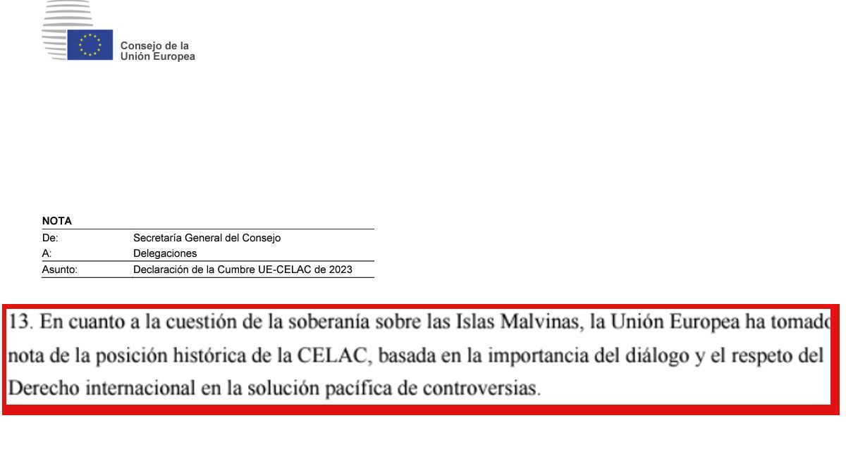 El documento en que la UE dice haber 