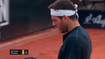 Del Potro se retiró por lesión en los octavos del Masters de Roma