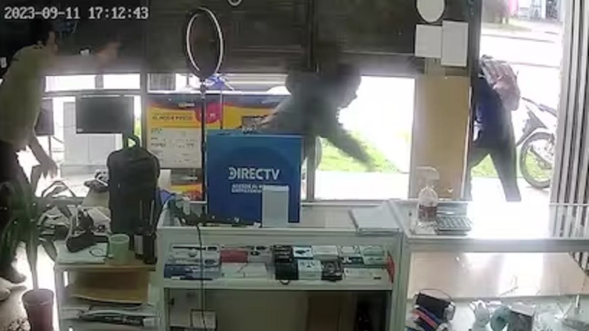 La secuencia tuvo lugar en un negocio de 44 y 198 (Foto: captura de video).