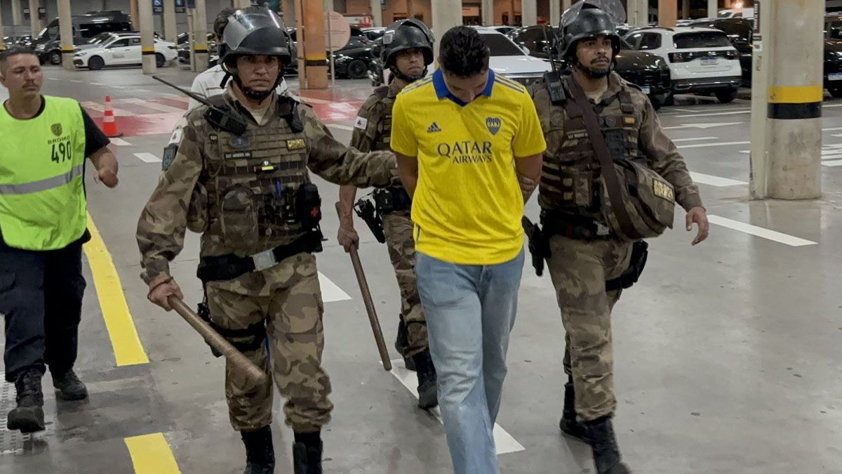 Escándalo en Brasil: un hincha de Boca fue detenido por gestos racistas ante Cruzeiro