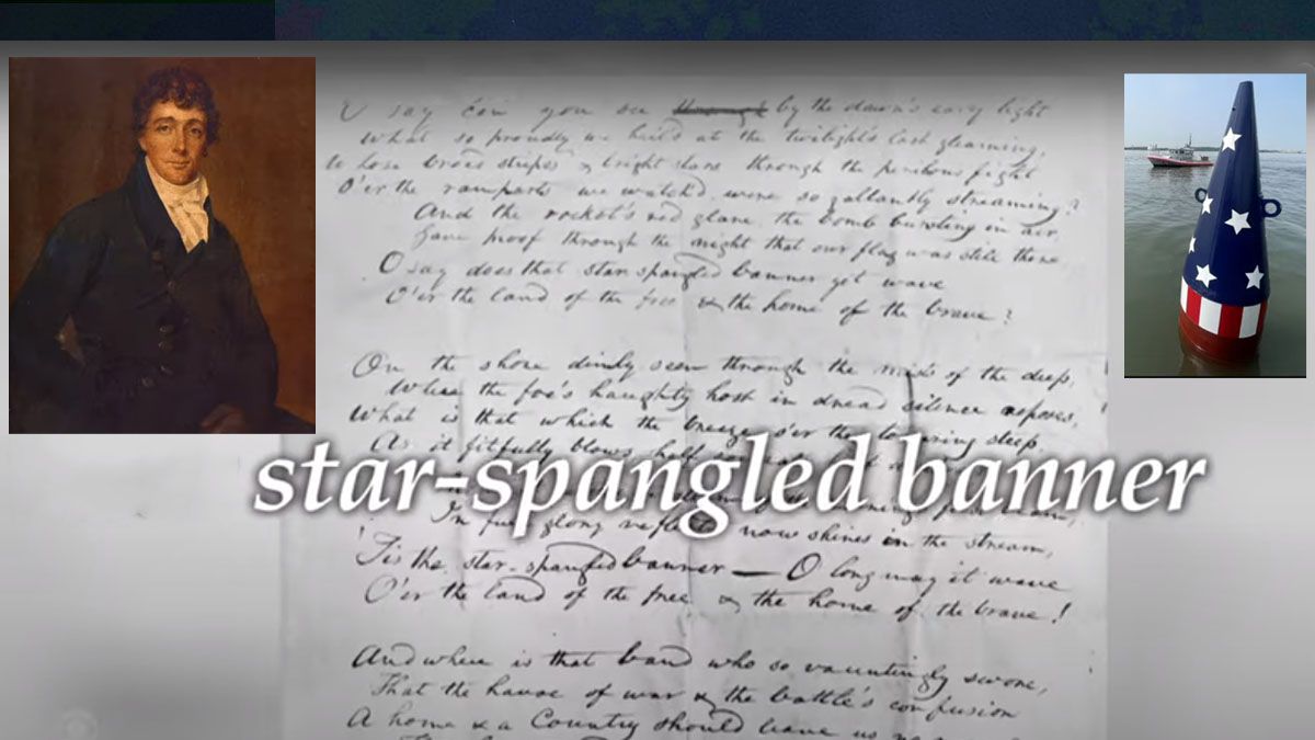 Francis Scott Key fue el creador de la letra del himno norteamericano. El puente destruido llevaba su nombre (Foto: A24.com).