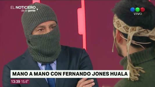 Nicolás Repetto entrevistó encapuchado a Fernando Jones Huala y levantó polvareda en las redes