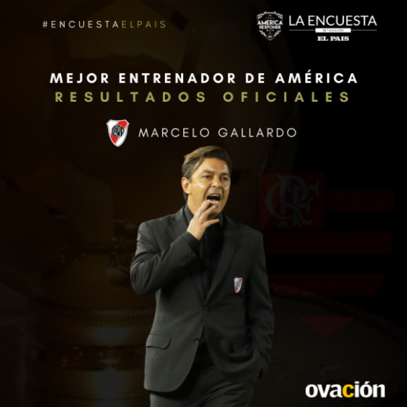 Gallardo fue elegido por segundo año seguido el mejor DT de América que otorga diario uruguayo El País