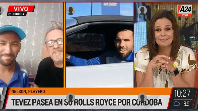 Así se pasea Carlos Tevez en su Rolls Royce por Córdoba