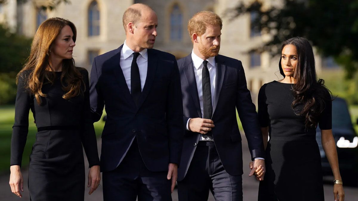 Relaciones rotas. William y Kate, alejados por un océano de Harry y Meghan (Foto: archivo).