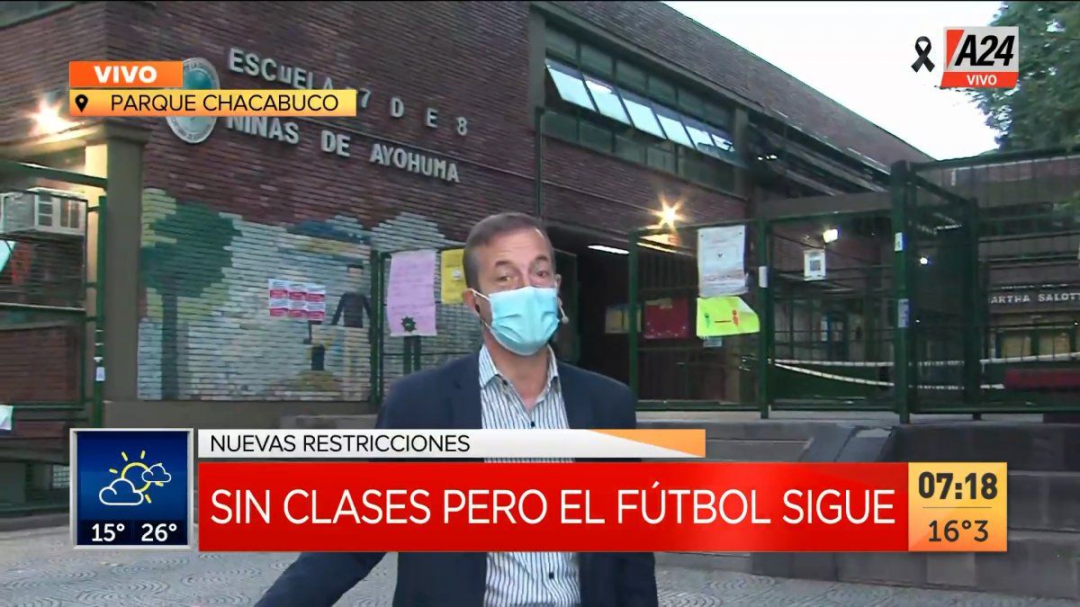 Sin clases presenciales desde el lunes 19 de abril. (Foto: captura de TV).