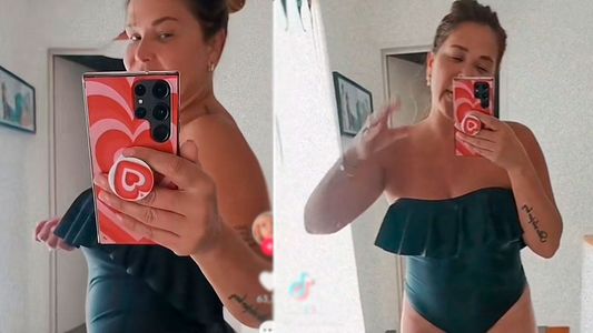 A los 49 años, Nazarena Vélez se mostró en traje de baño frente al espejo: Nalgas en caída libre