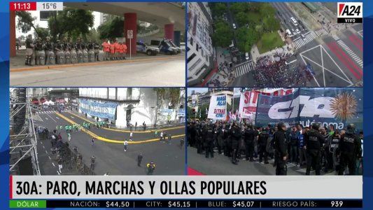 Apenas una movilización vs. acatamiento importante: qué dicen el Gobierno y los gremios sobre el paro general