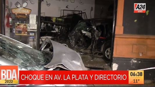 San Cristóbal: así fue el violento choque que destruyó un auto