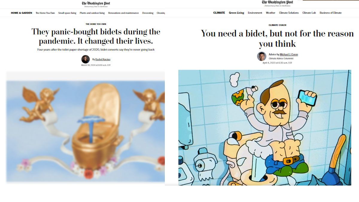 La prensa norteamericana y el "descubrimiento" del bidet (Foto: Washington Post).