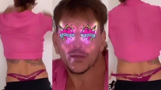 El desopilante baile de Nico Vázquez con... ¡Una tanga de Gimena Accardi!