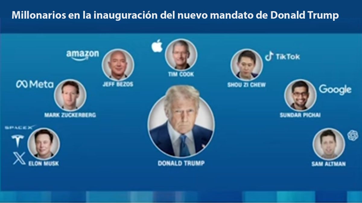 Con Elon Musk a la cabeza, los millonarios mas famosos de Estados Unidos estar&aacute;n en la jura del nuevo presidente (Foto: gentileza CNN).