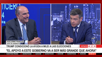 Guillermo Francos en A24: El resultado de esta elección va a demostrar que la gente apoya un sistema de libertad económica
