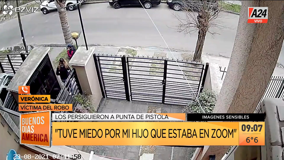 El dramático testimonio de la víctima del robo en Villa Luzuriaga. (Captura de Tv)