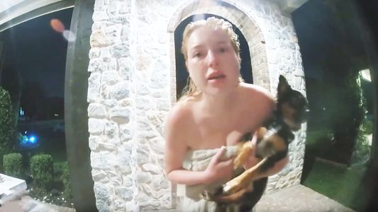 Dramático video: sólo tenía una toalla y un perro, pero su ingenio logró salvar a sus hijos