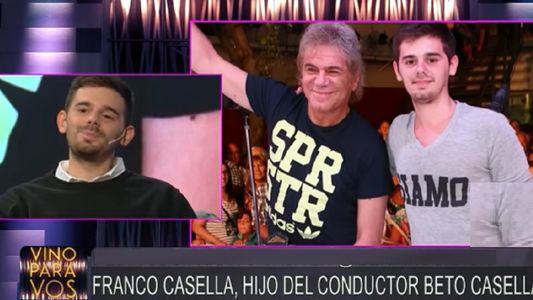 Franco, el hijo de Beto Casella, reveló que su padre le escribió una carta que no quiere leer: Lo voy hacer cuando ya no esté