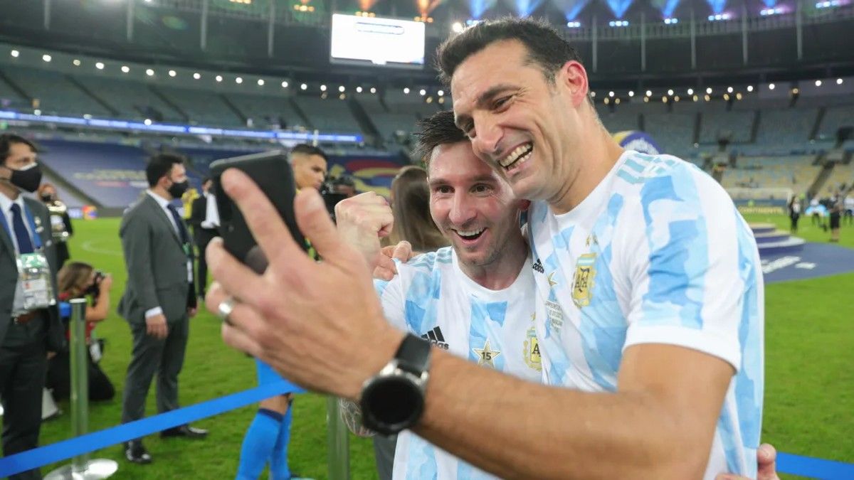 El vínculo entre Scaloni y Messi se afianzó después de logar la Copa América en Brasil. (Foto: Getty Images) 