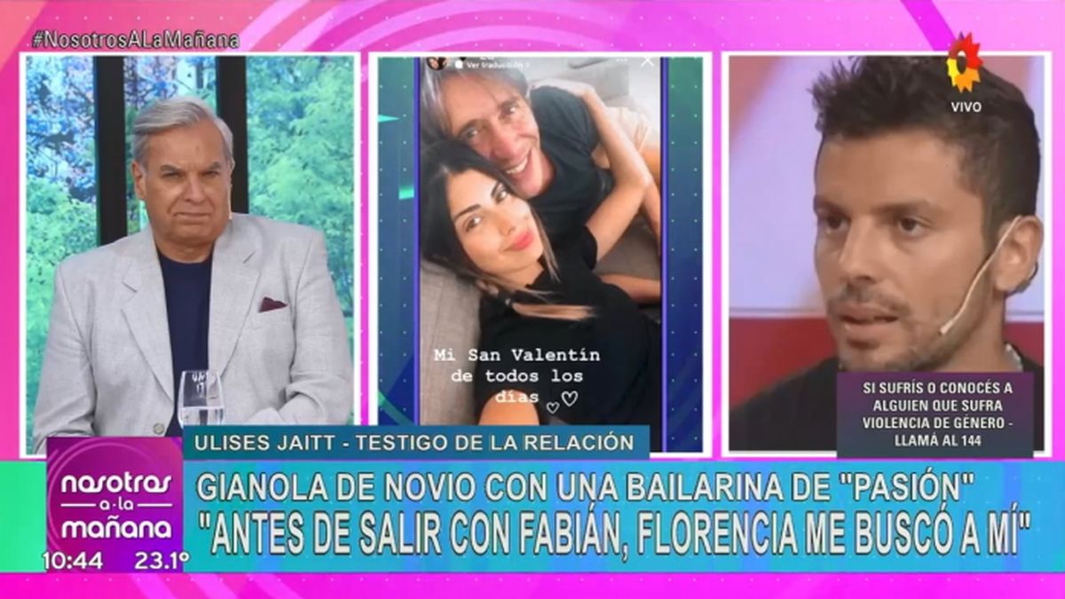 Ulises Jaitt revel&oacute; que se enter&oacute; del romance de Fabi&aacute;n Gianola con esta bailarina, porque casi tuvo una historia con ella tiempo atr&aacute;s.&nbsp;