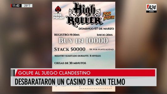 Allanamiento: cayó un casino clandestino en San Telmo