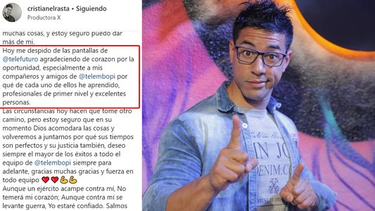 Cristian el Rasta Giménez, despedido de Telembopi: Me gustaría saber qué pasó. Pero bueno... así es la TV