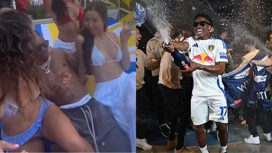 Festejó más de lo que jugó: Ramazani protagonizó los desmedidos festejos del Leeds tras el ascenso