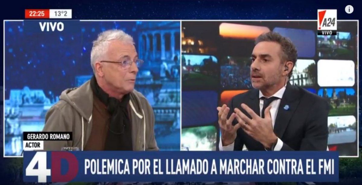 Majul y Romano discutieron por el peligro de la Patria y el actor le leyó un poema