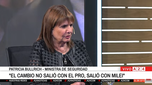 Las definiciones que dejó Bullrich en A24: la coherencia con sus votantes, el PRO corrompido y Macri herido