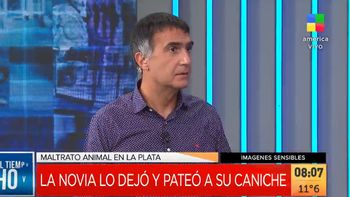 Antonio Laje furioso con el hombre que pateó al perro en La Plata: Cobarde y criminal