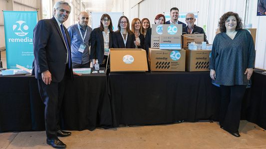 Alberto Fernández festejó los 20 años del Programa Remediar con guiños a Cristina Kirchner