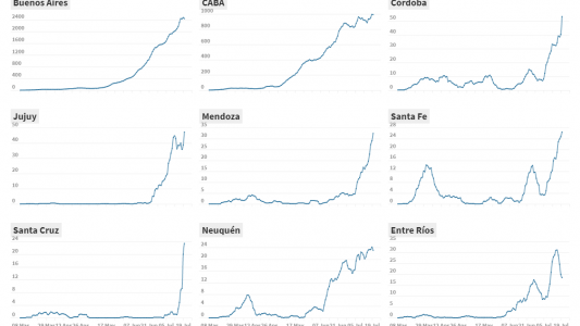 Coronavirus en la Argentina: se aceleran los contagios en el interior del país