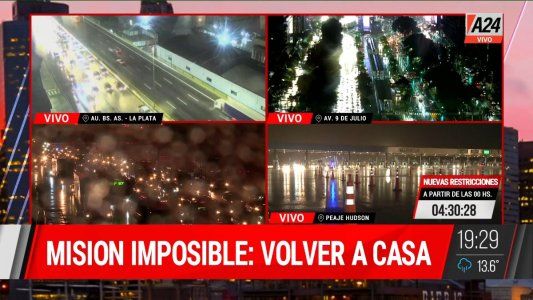 Caos de tránsito en los accesos a Provincia a horas de que comience el confinamiento estricto