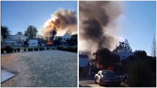 Chascomús: impactante explosión e incendio en una casa de un country
