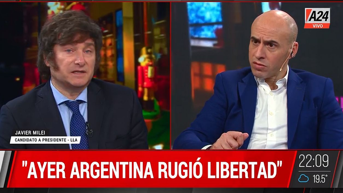 La increíble noche de Esteban Trebucq en rating con su entrevista a Javier Milei&nbsp;