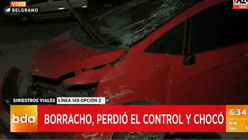 Manejaba con más del triple de alcohol en sangre permitido y provocó un impresionante choque en Belgrano (Foto: captura de TV A24)