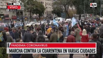 Protestas en el Obelisco y en distintos puntos del país contra la cuarentena