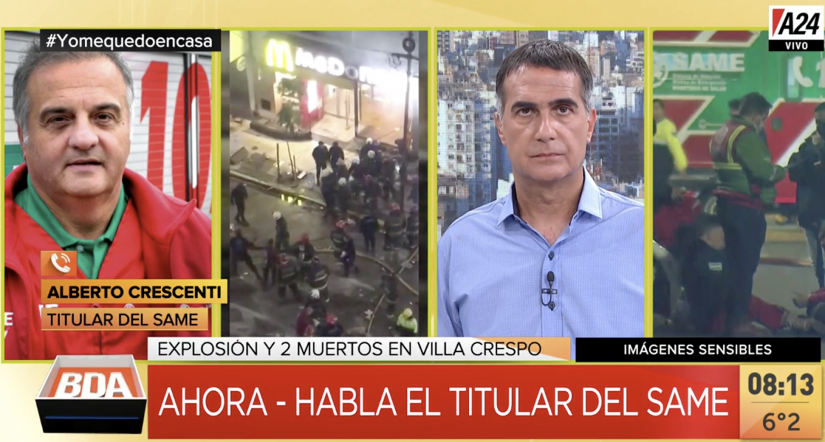 La palabra del titular del SAME tras resultar herido en el incendio de Villa Crespo: Dios estuvo de nuestro lado