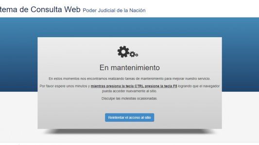 Colapsó el sistema de consultas de causas del Poder Judicial y afecta a miles de abogados durante la feria