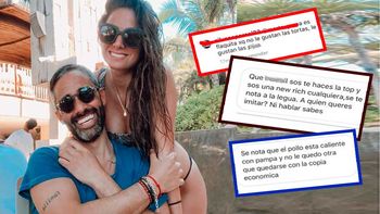 Tefi Russo, la mujer de Pollo Álvarez, se cansó de que la insulten y escrachó a todos