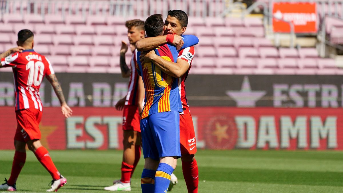 Messi y Suárez se reencontraron en el Camp Nou.
