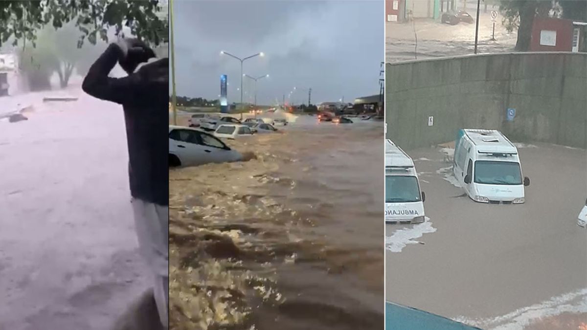 Postales de la terrible inundación en Bahía Blanca.