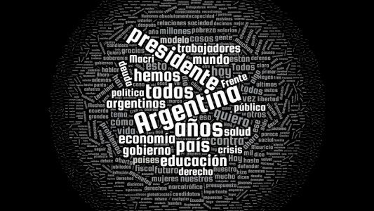Debate presidencial: Argentina, presidente y economía, las palabras más mencionadas por los candidatos