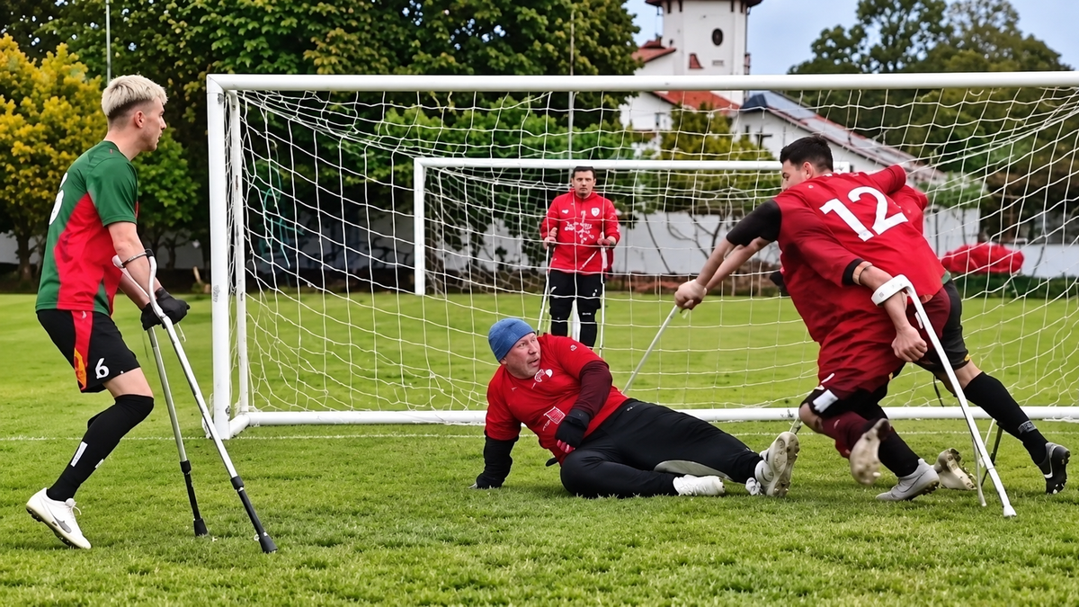 Escándalo en una final de fútbol para amputados. (Foto: captura