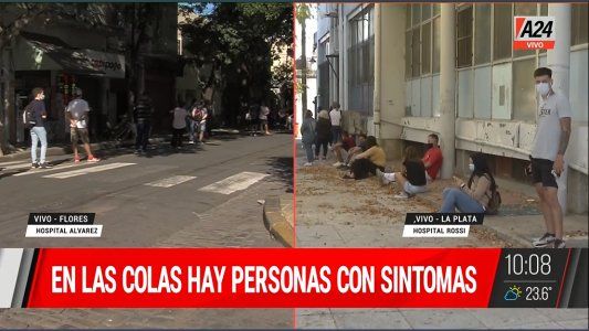 Covid-19: continúan las largas filas en los hospitales para hisoparse en el AMBA