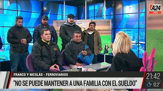 Viviana Canosa sorprendida al aire por ferroviarios: ramo de flores y emotiva charla