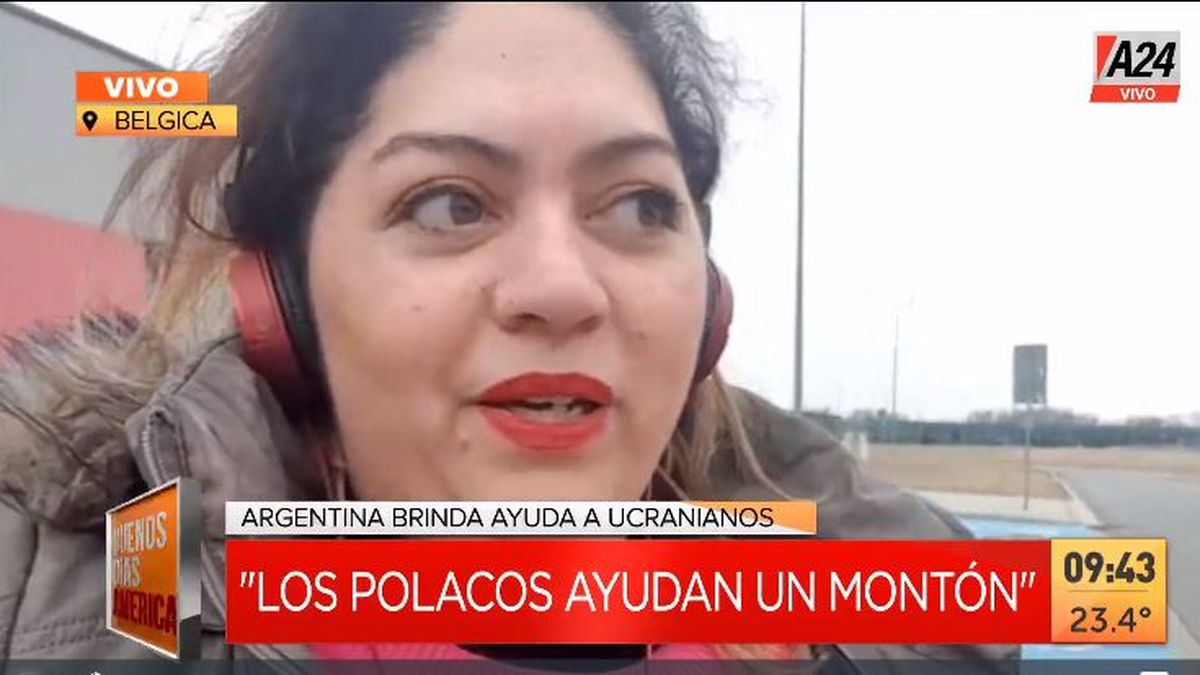 La emotiva historia de la argentina que ayuda a refugiados ucranianos. (Captura de Tv)