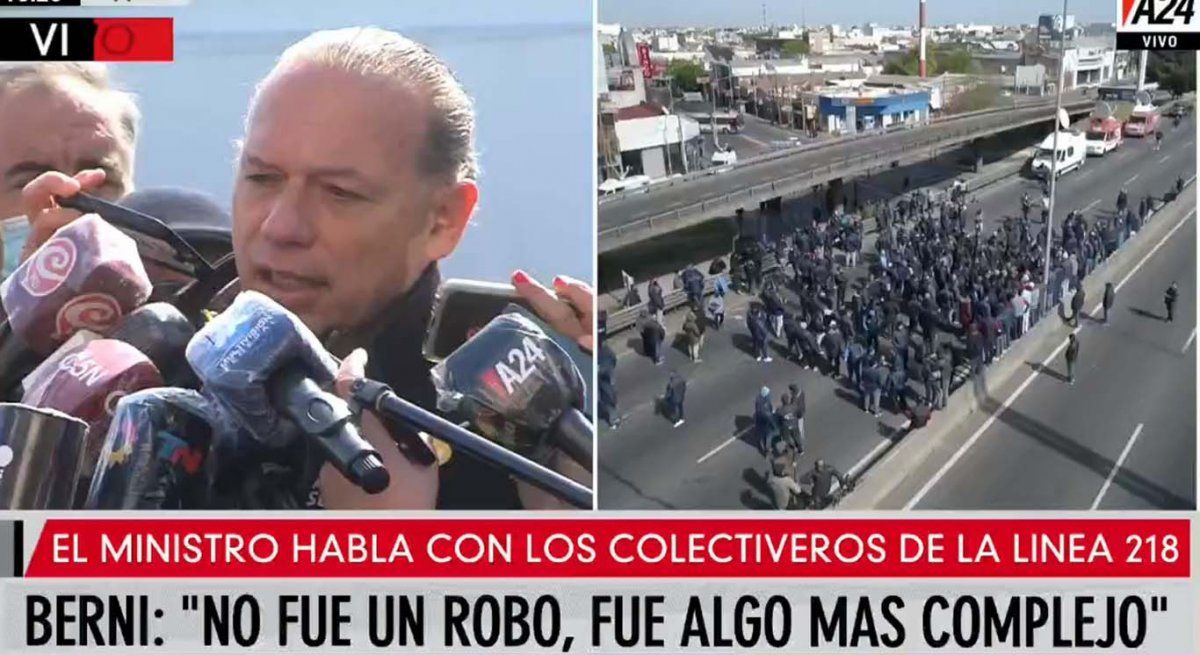 Berni convenció a los colectiveros de levantar el corte en la General Paz, pero varias líneas seguirán de paro