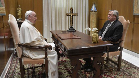 Alberto Fernández mantuvo un breve encuentro a solas con el papa Francisco en el Vaticano